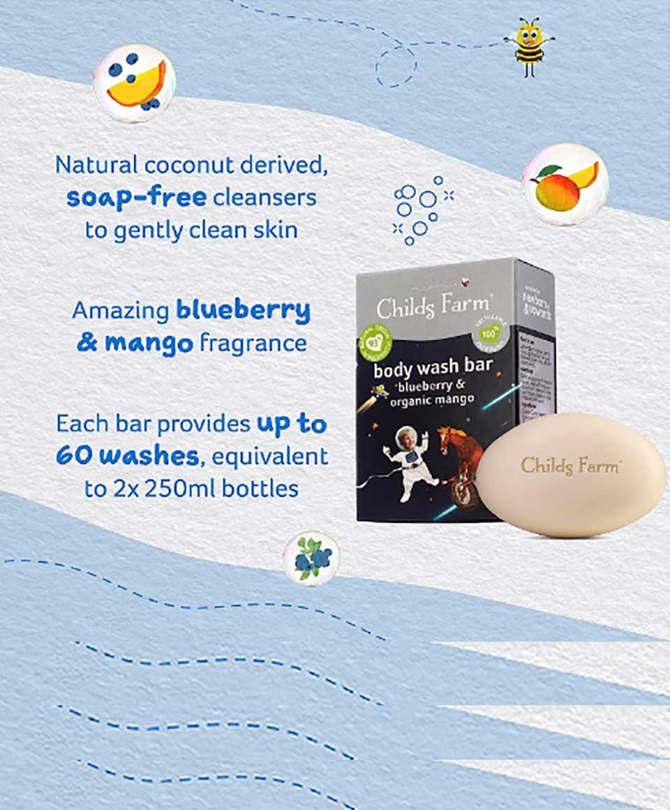 Body Wash Bar Blueberry & Organic Mango