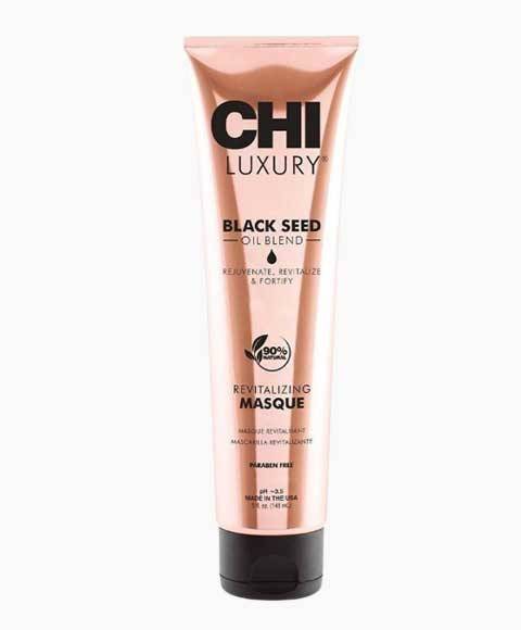 Farouk Systems CHI Luxury Black Seed Oil Blend Revitalizing Hair Masque for nourishing hair treatment and deep conditioning.