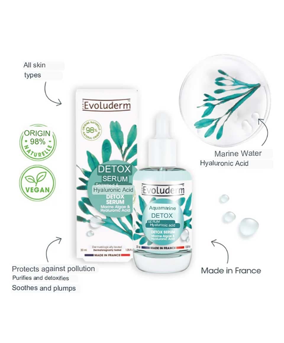 Evoluderm Detox Serum With Marine Algae & Hyaluronic Acid