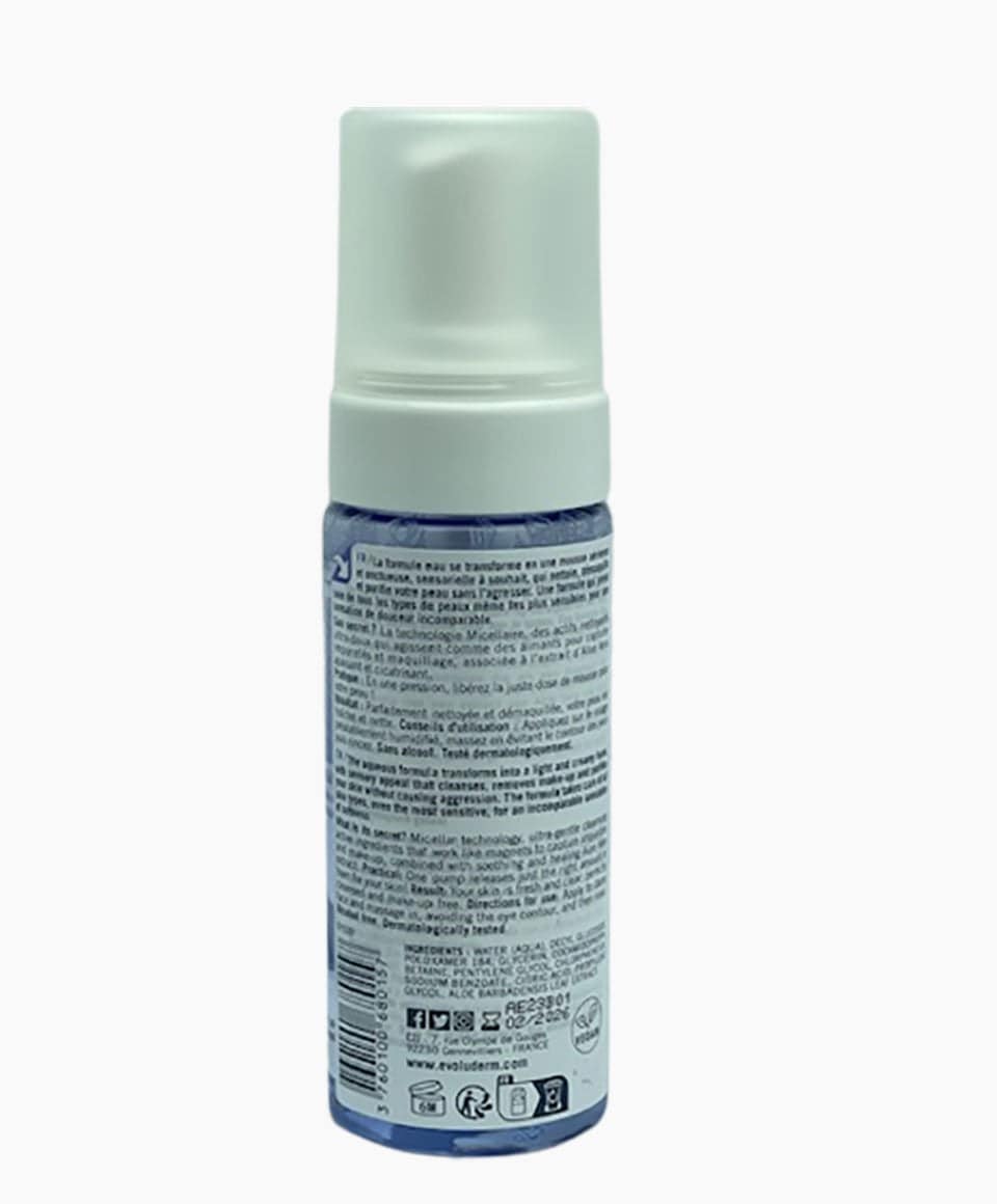 Mousse nettoyante micellaire Evoluderm