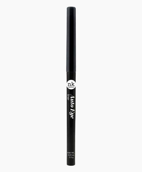 NICKA K NEWYORK NK Auto Eye Liner AA01 in black for precise eye makeup, with a sleek black pencil and cap.