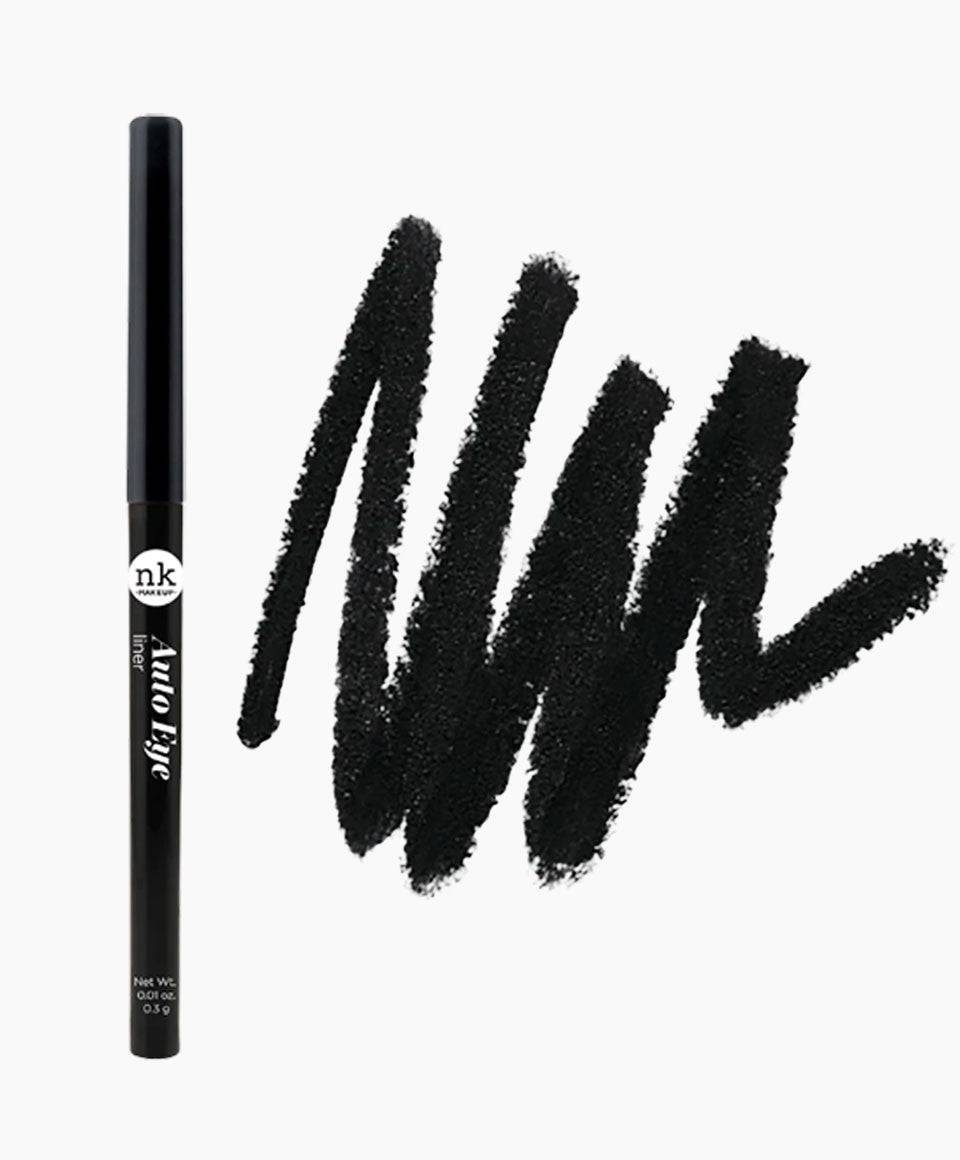NICKA K NEWYORK NK Auto Eye Liner AA01 in black, a sleek eye makeup pencil with a smooth, precise tip for defined eye looks.