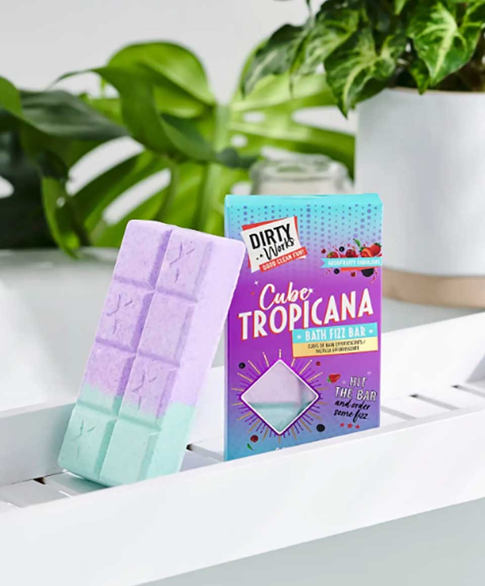 Dirty Works Cube Tropicana Bath Fizz Bar