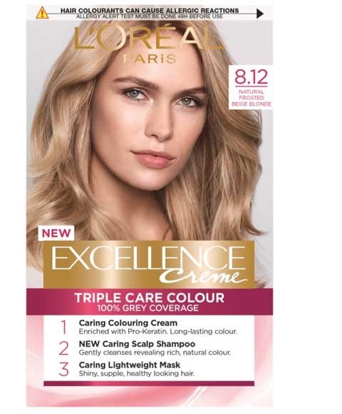 Excellence Creme Triple Care Colour 8.12 Natural Frosted Beige Blonde