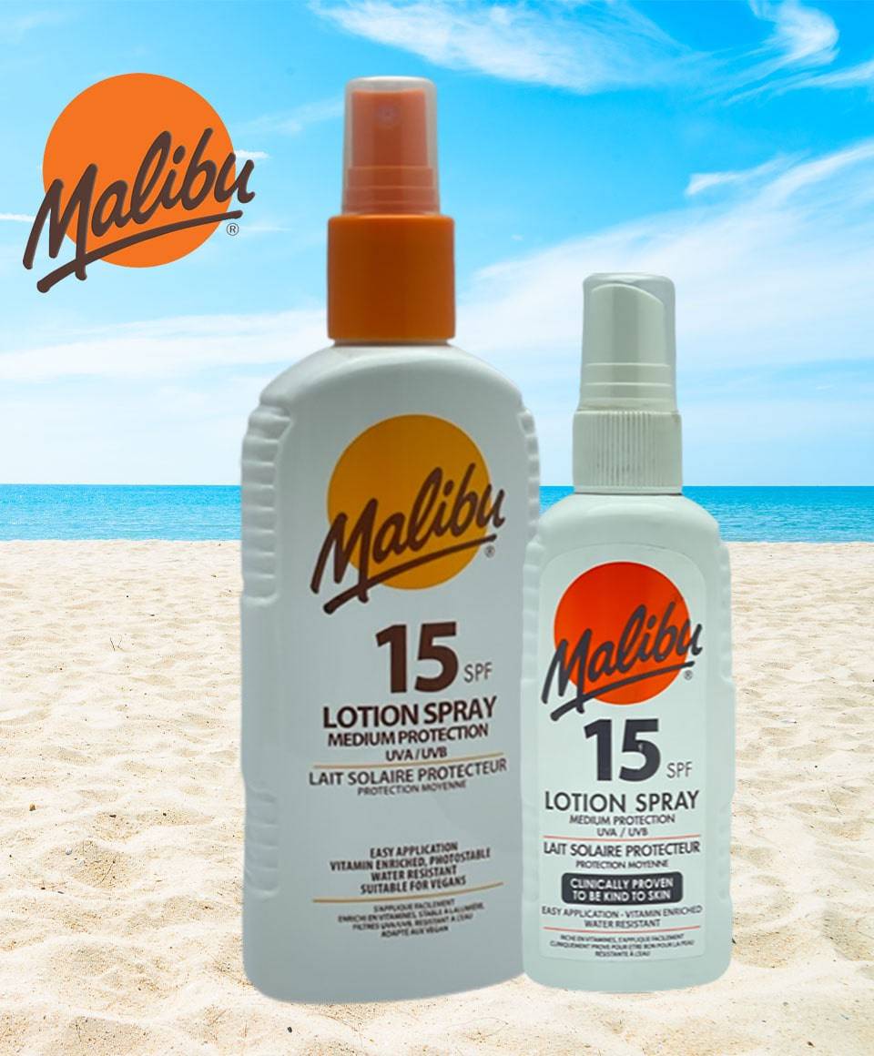Lotion en spray Malibu Protection moyenne FPS 15