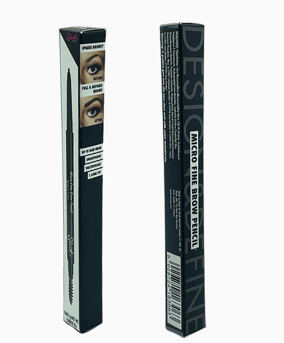 Sleek Make Up Micro Fine Brow Pencil in Ash Brown for precise eyebrow shaping and natural-looking definition.