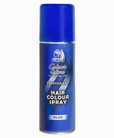 Blue spray hair colour from Colour Culture, temporary hair dye and bleach for vibrant blue hair, shown in a spray bottle.