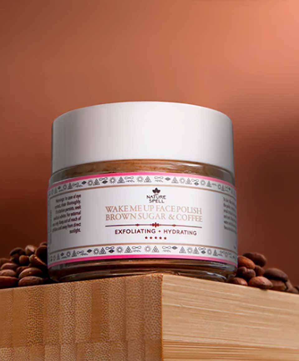 Nature Spell Brown Sugar And Coffee Wake Me Up Face Polish
