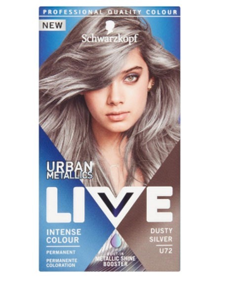 Schwarzkopf Live Urban Metalic Intense Permanent Colour U72 Dusty Silver