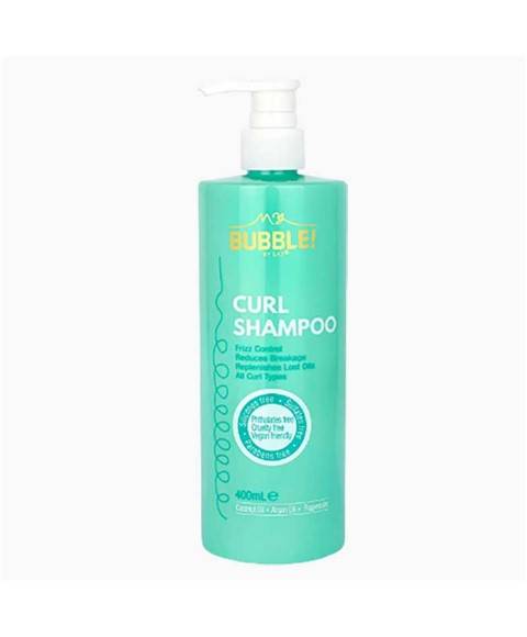 My Bubble Bubble Curl Shampoo bottle with colorful label, showcasing a gentle shampoo designed for curly hair care.