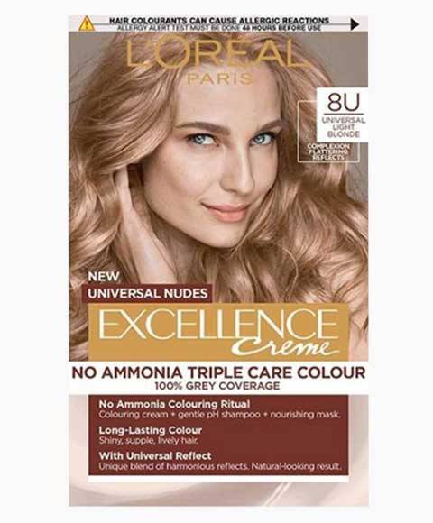 Excellence Creme Triple Care Hair Colour 8U Universal Light Blonde