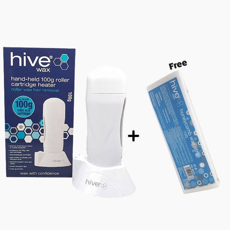 Hive Hand Held 100G Roller Cartridge Heater With Honeycomb Wax Strip Combo
