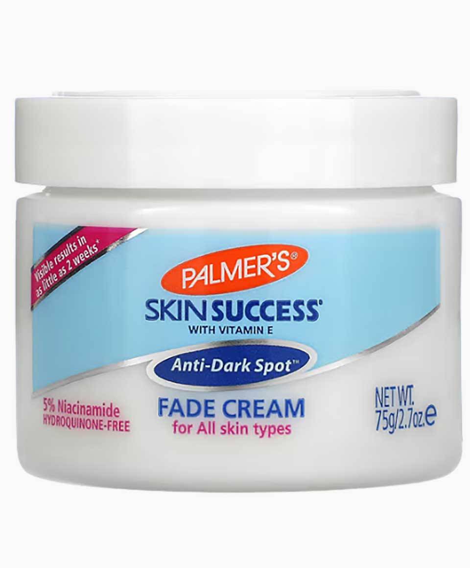Palmers Skin Success Anti Dark Spot Fade Cream for all skin types, featuring targeted skin solutions in a creamy texture.