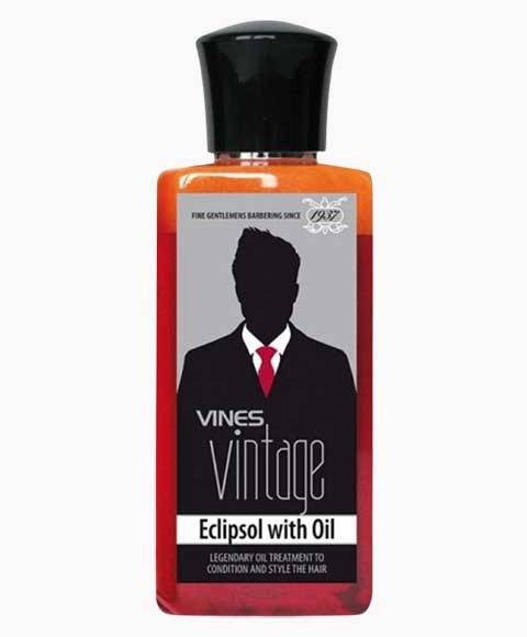 Vines Vintage Eclipsol with Oil hair treatment in a jar, showcasing the vintage-designed packaging and creamy texture.