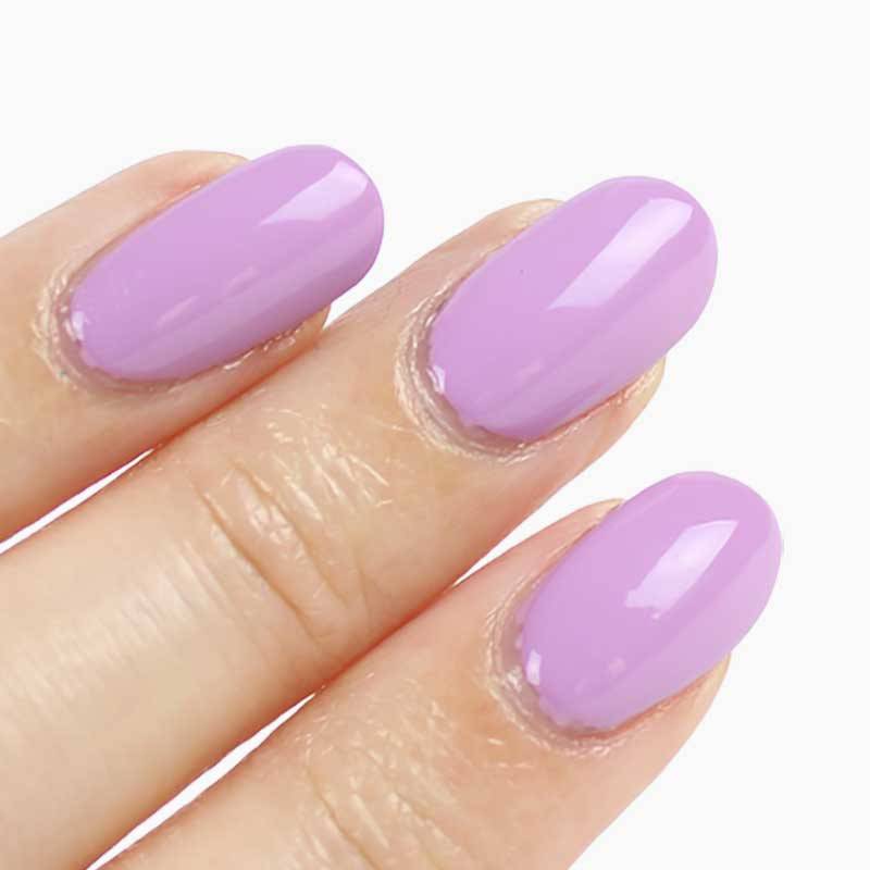 OPI Nail Lacquer in Purple Palazzo Pants, showcasing vibrant purple color with a glossy finish on a nail swatch.