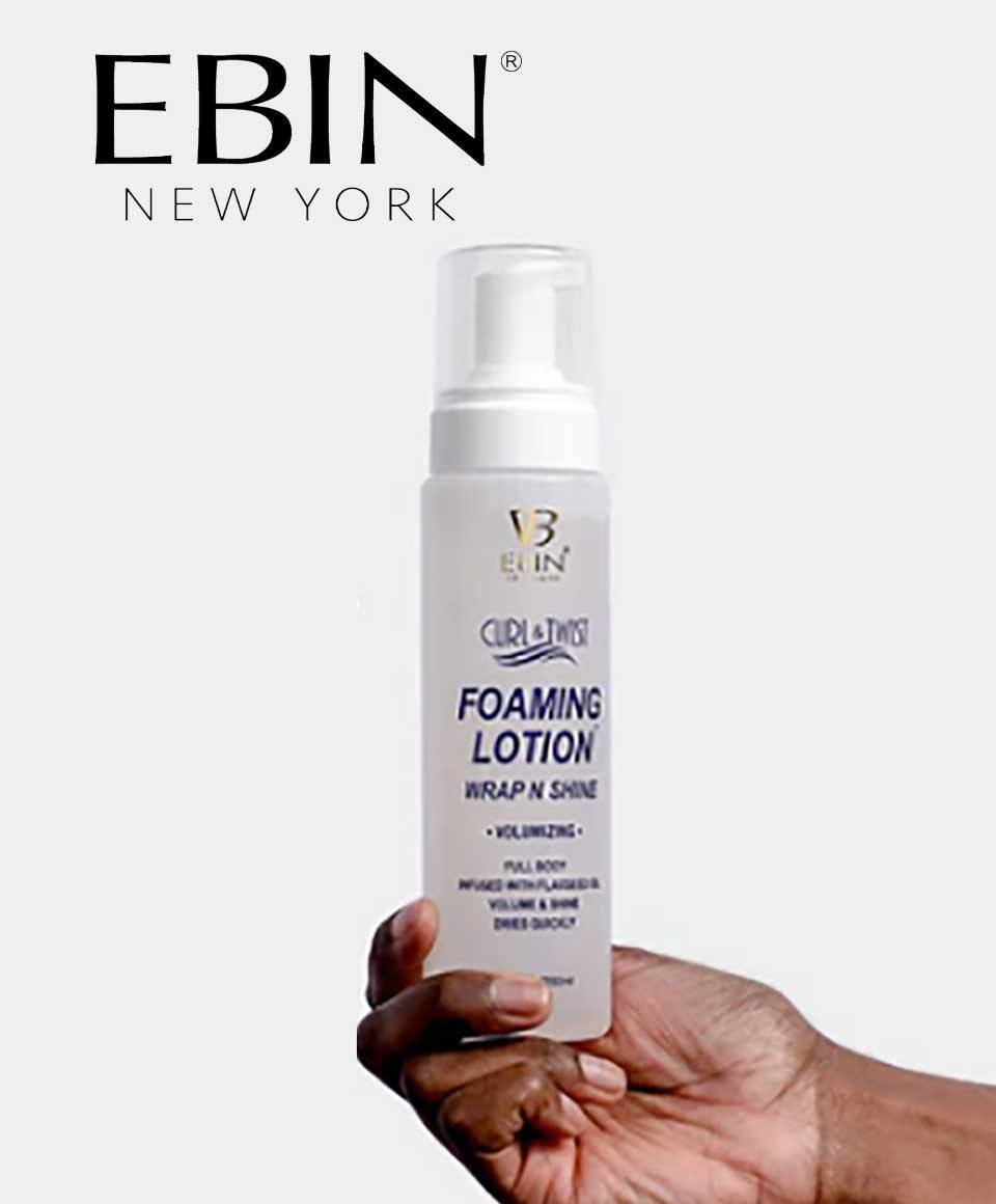 EBIN New York Curl And Twist Foaming Lotion Wrap And Shine Volumizing