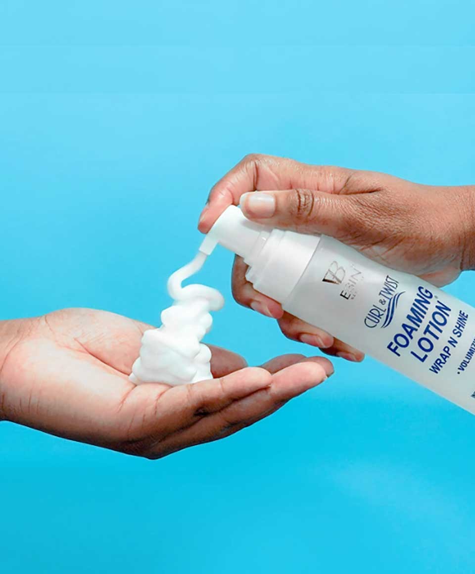 EBIN New York Curl And Twist Foaming Lotion Wrap And Shine Volumizing