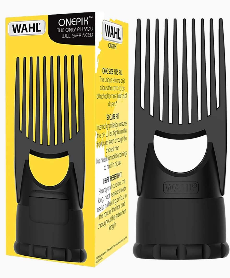 Wahl Salon Styling One Pik hair styling tool with wide teeth for detangling and smoothing hair strands.