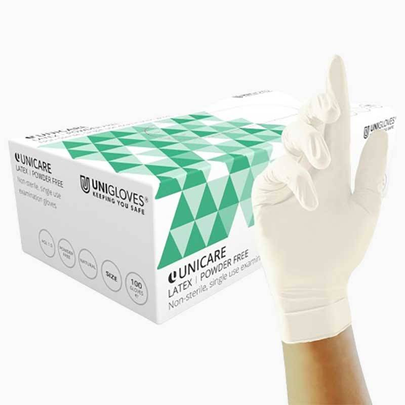 Uni Gloves Unicare Latex Powder Free Gloves