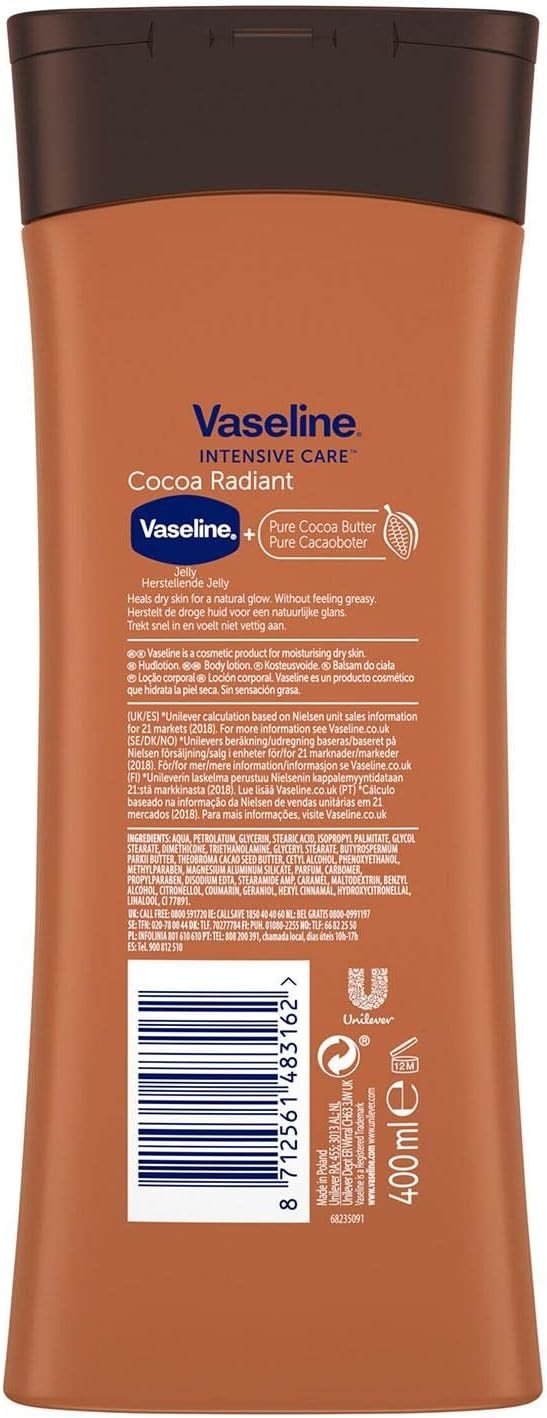 Vaseline Intensive Care Cocoa Radiant Non Greasy Lotion