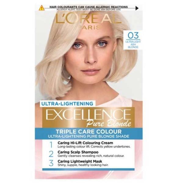 Excellence Pure Blonde 03 Ultra-Light Ash Blonde Permanent Hair Colour