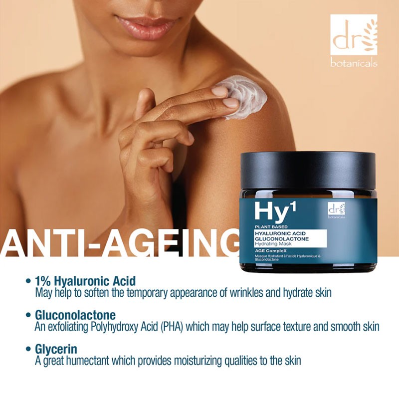 Dr Botanicals Hy1 Hyaluronic Acid Gluconolactone Hydrating Mask