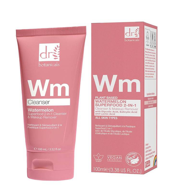 Dr Botanicals Watermelon Superfood 2 In 1 Cleanser And Makeup Remover