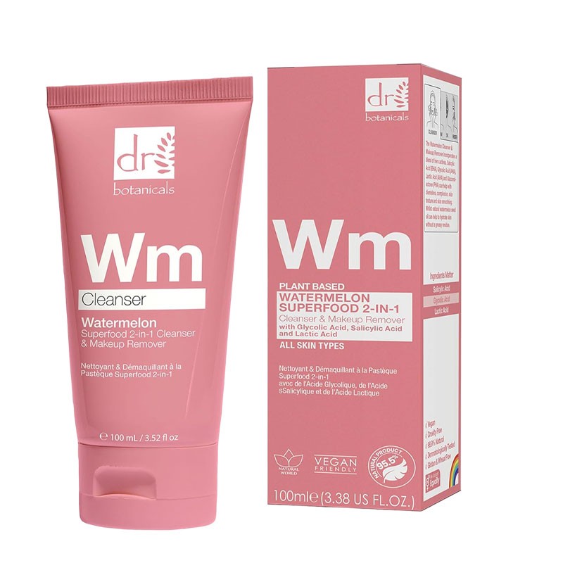 Dr Botanicals Watermelon Superfood 2 In 1 Cleanser And Makeup Remover