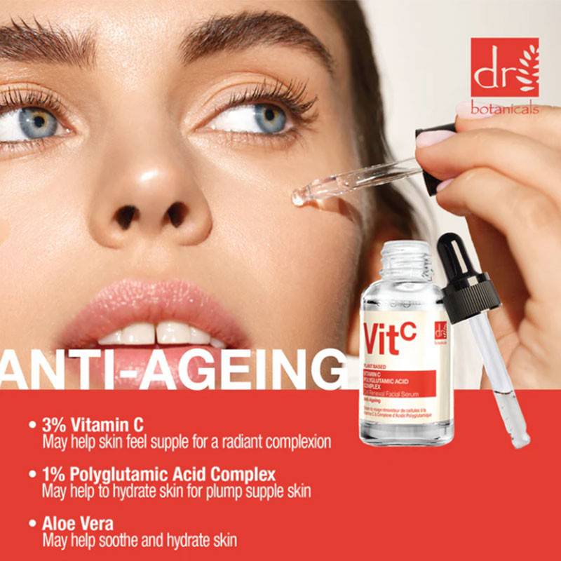 Dr Botanicals Vit C Polyglutamic Acid Advanced Renewal Facial Serum