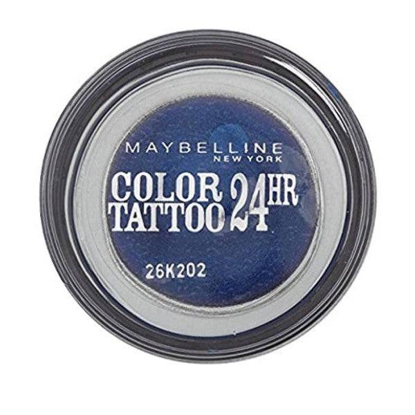 Maybelline Color Tattoo 24HR Eyeshadow in Everlasting Navy, vibrant blue eye makeup with smooth, long-lasting formula.