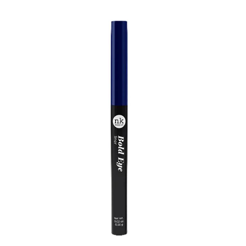 NICKA K NEWYORK Nk Bold Eye Liner AA0631 Blue Glitter eye makeup with vibrant blue glitter finish, showcasing the product applicator.