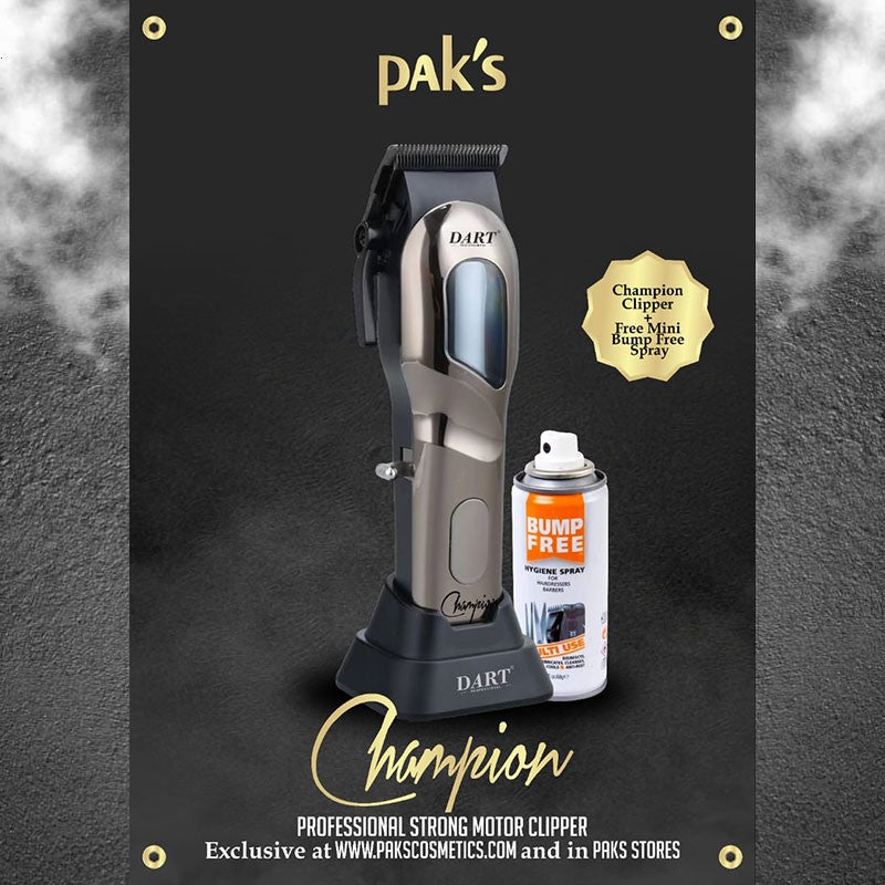 DART Professional Champion Strong Motor Clipper And Clipper Spray Bundle