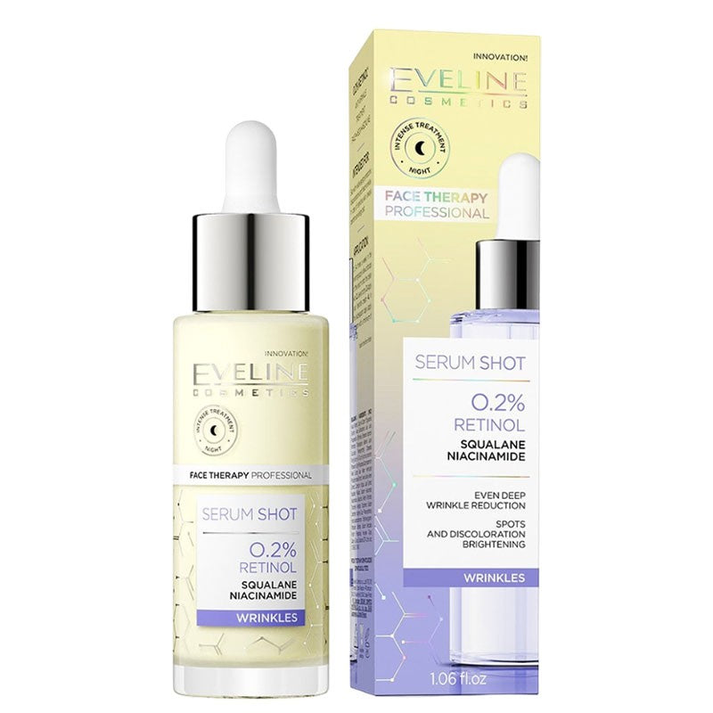Eveline Serum Shot 0.2% retinol treatment for face, neck and neckline