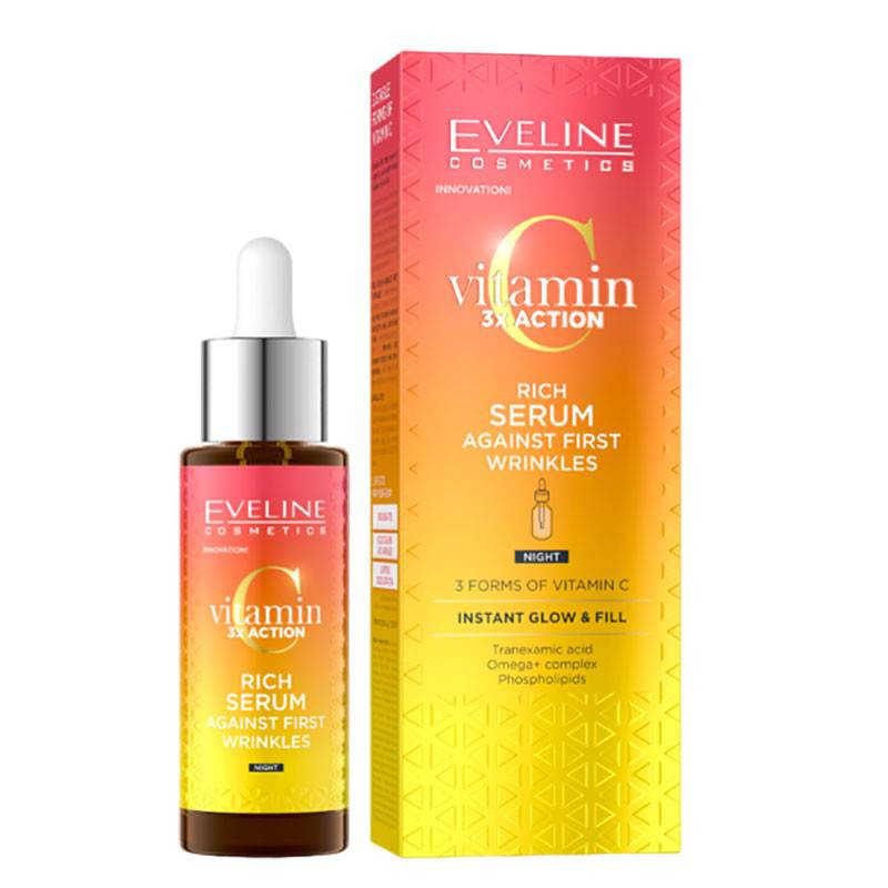 Eveline Vitamin C 3X Rich Night Serum Against First Wrinkles