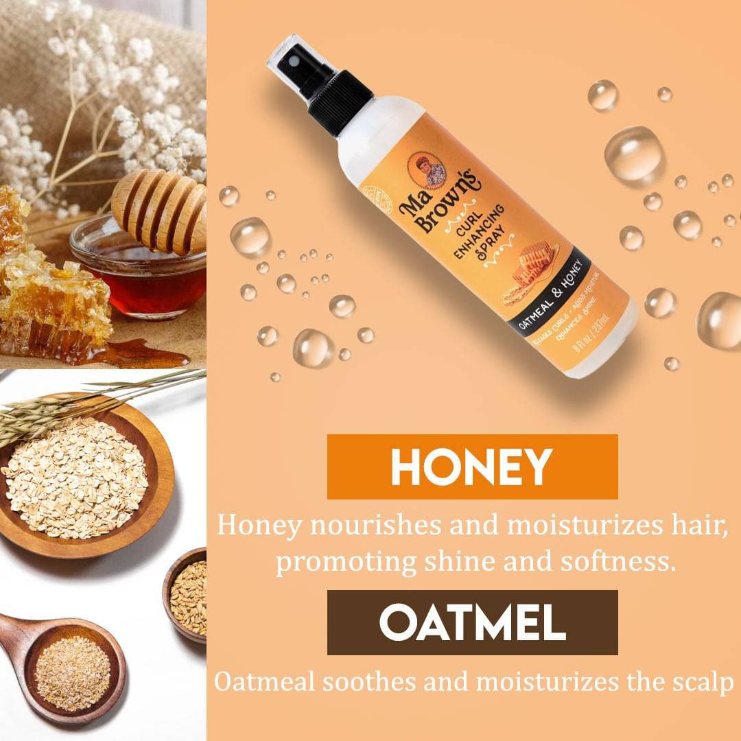 Lockenverstärkendes Spray mit Haferflocken und Honig