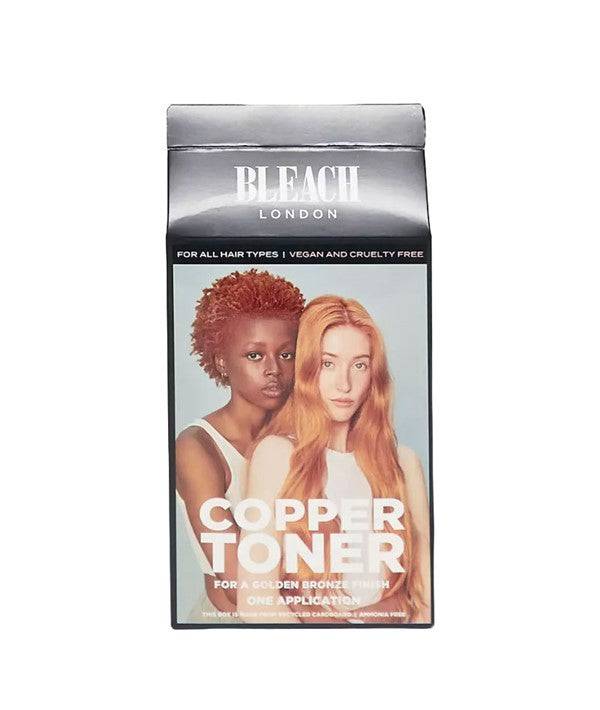 Bleach London Copper Toner hair color product in a tube, showcasing vibrant copper shade for hair toning and coloring.