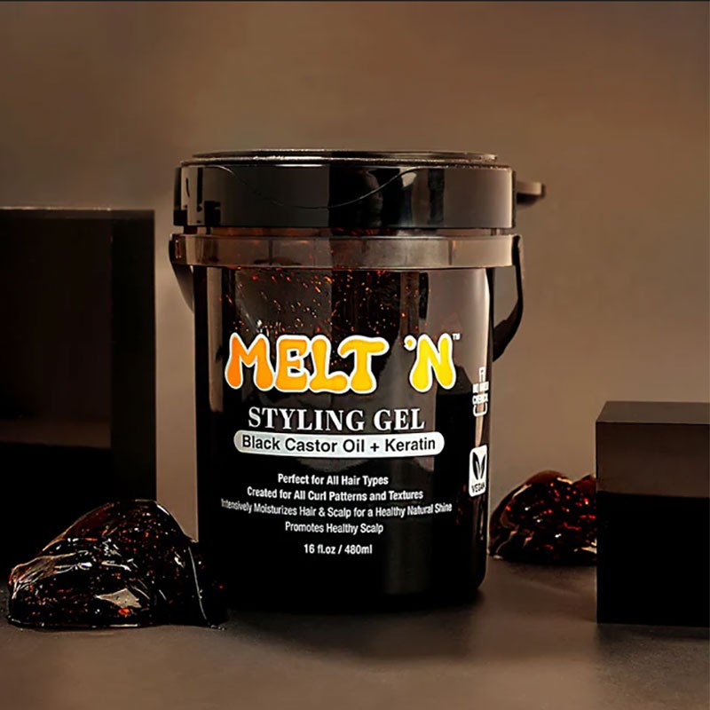 EBIN New York Melt N Black Castor Oil Keratin Styling Gel