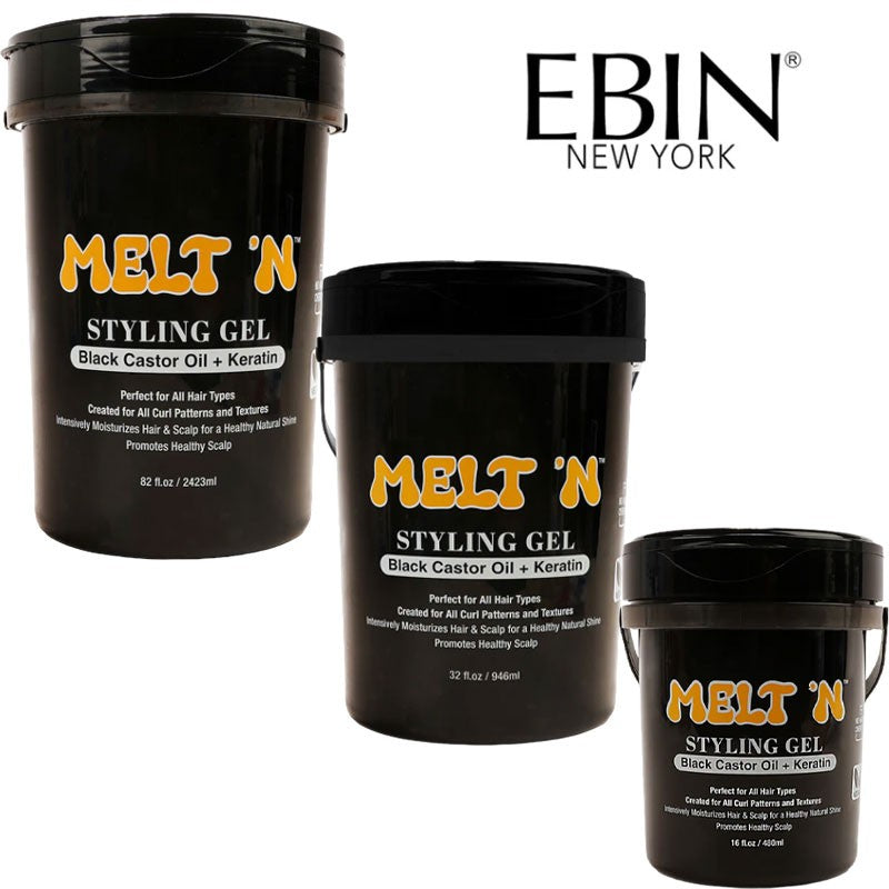 EBIN New York Melt N Black Castor Oil Keratin Styling Gel