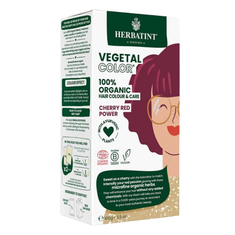 Herbatint Vegetal Organic Hair Color Cherry Red Power