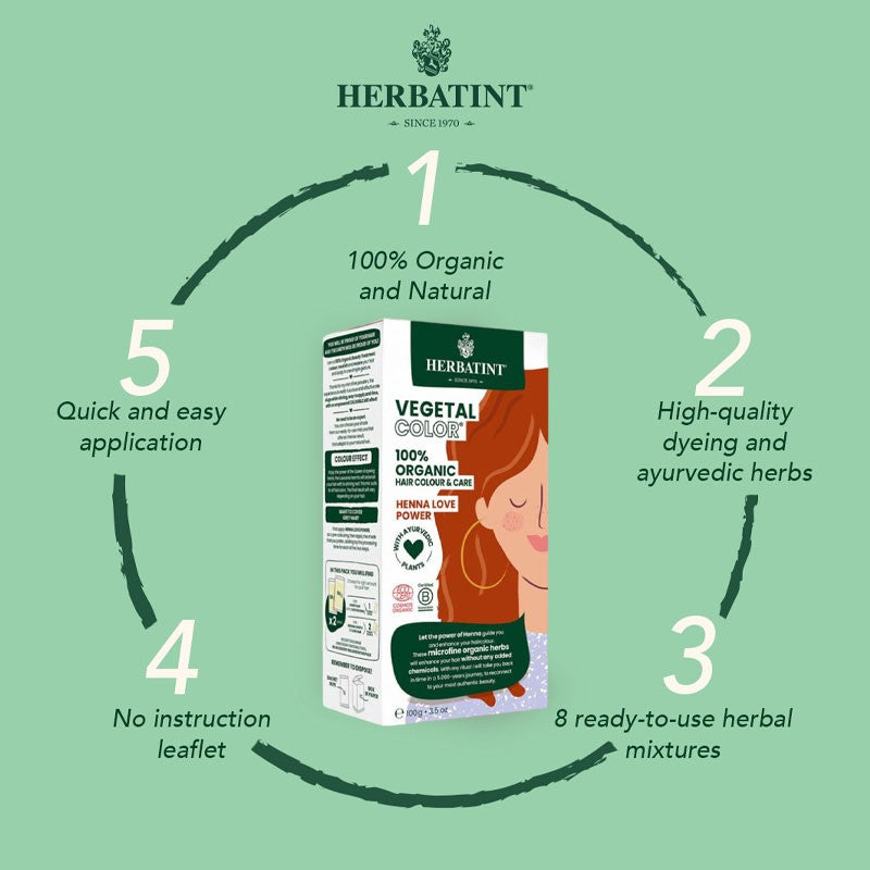 Herbatint Vegetal Organic Hair Color Henna Love Power