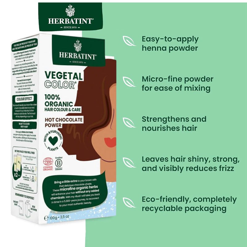 Herbatint Vegetal Organic Hair Color Hot Chocolate Power
