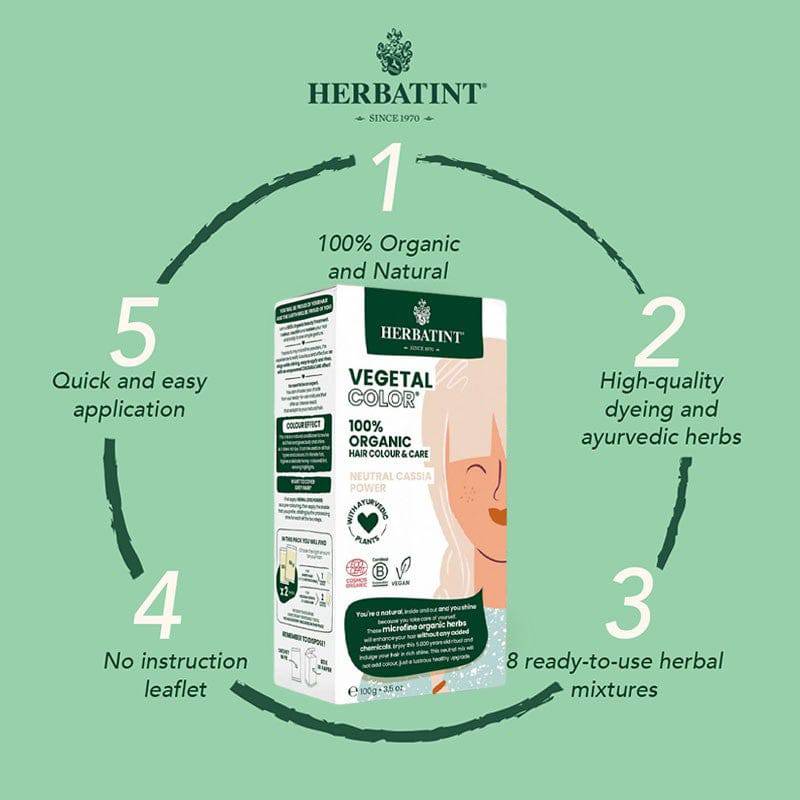 Herbatint Coloration Végétale Bio Neutre Cassia Power