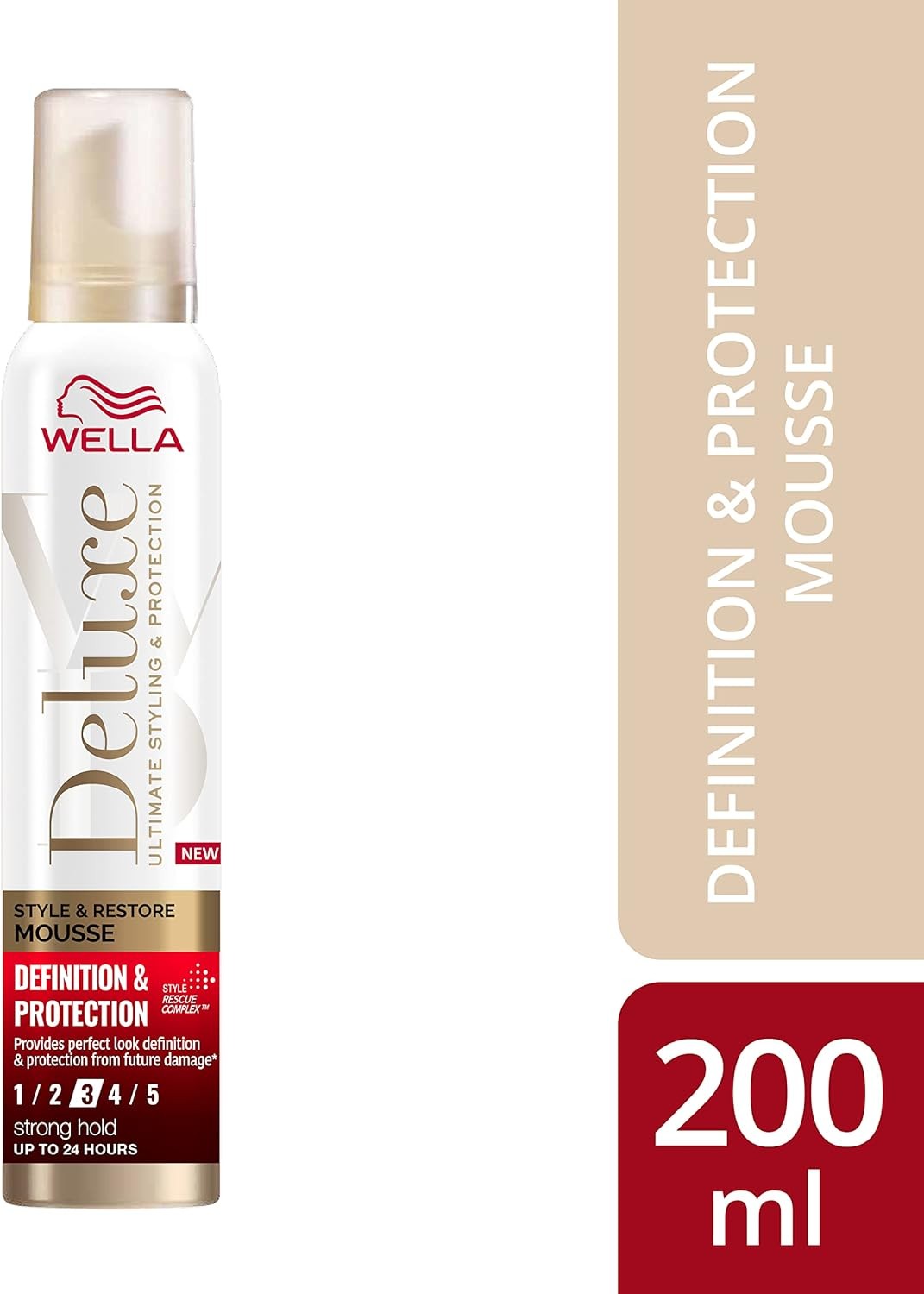 Wella Deluxe Style And Restore Strong Hold Mousse