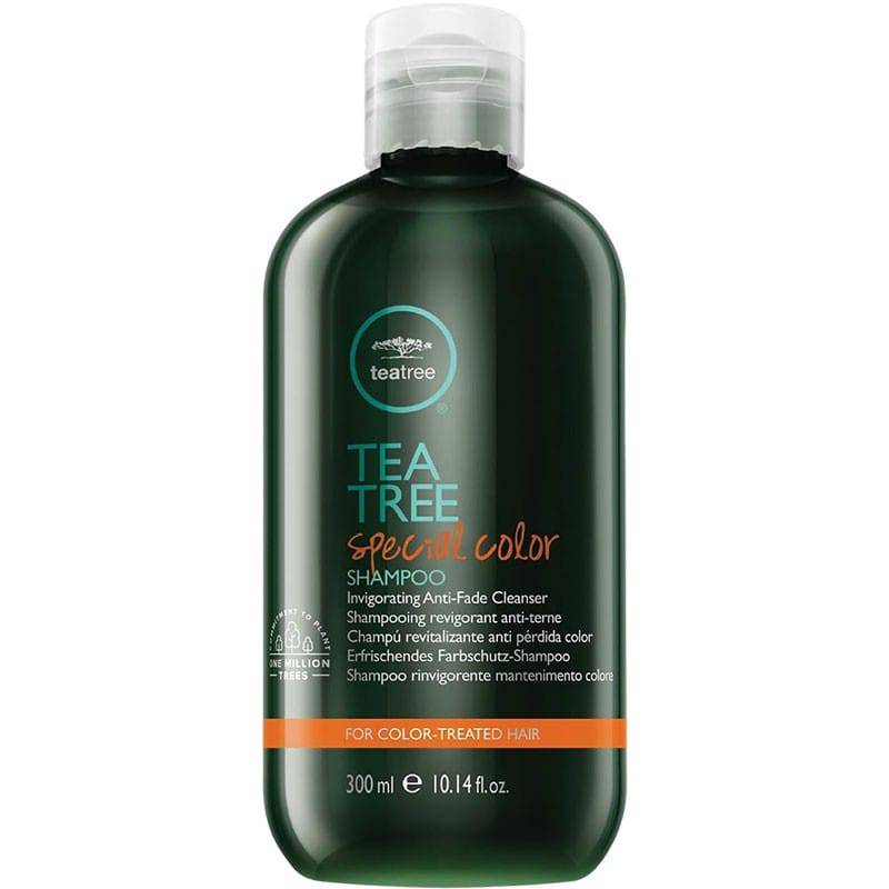Paul Mitchell Tea Tree Special Color Shampoo bottle with green and white packaging, designed for color-treated hair.