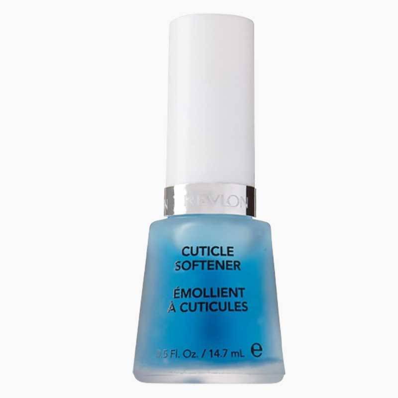 Revlon Cuticle Softener for nails, in a small bottle, with a clear liquid inside, designed to soften and care for cuticles.