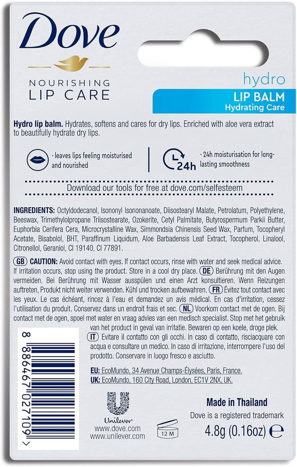 Dove Nourishing Lip Care Hydro Lip Balm