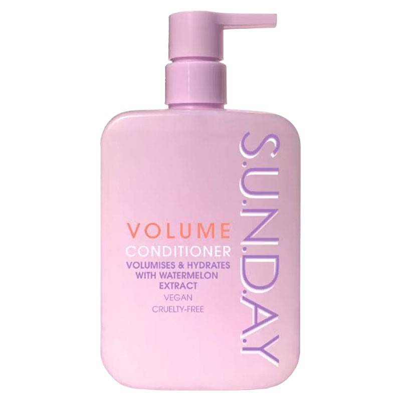 Xpel Marketing Sunday Volume Conditioner in a bottle, demonstrating its sleek packaging and product branding.