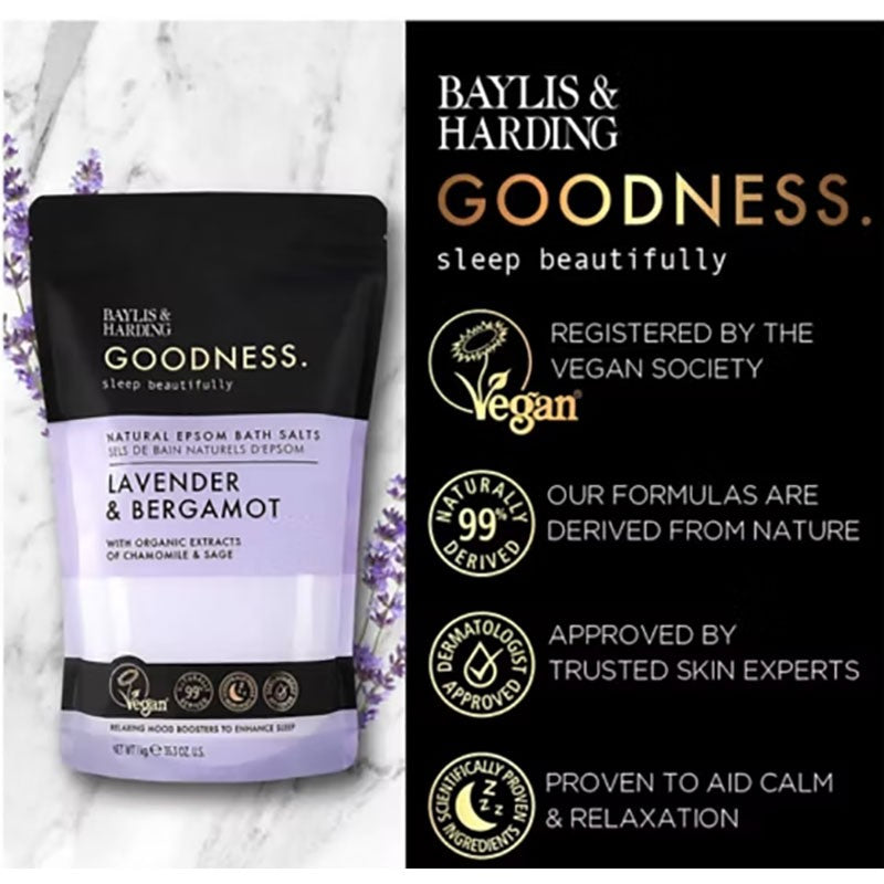Goodness Lavender & Bergamot Natural Epsom Bath Salts
