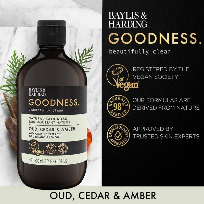 Goodness Oud Cedar & Amber Natural Bath Soak