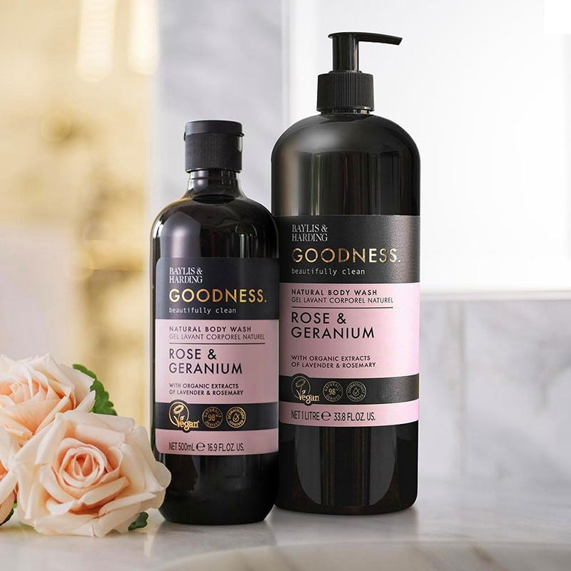 Goodness Rose & Geranium Natural Body Wash